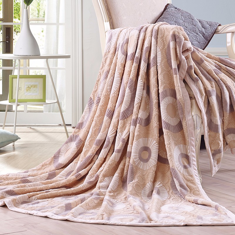 雕花澳绒米兰5D艺术雕花毯 200×230cm