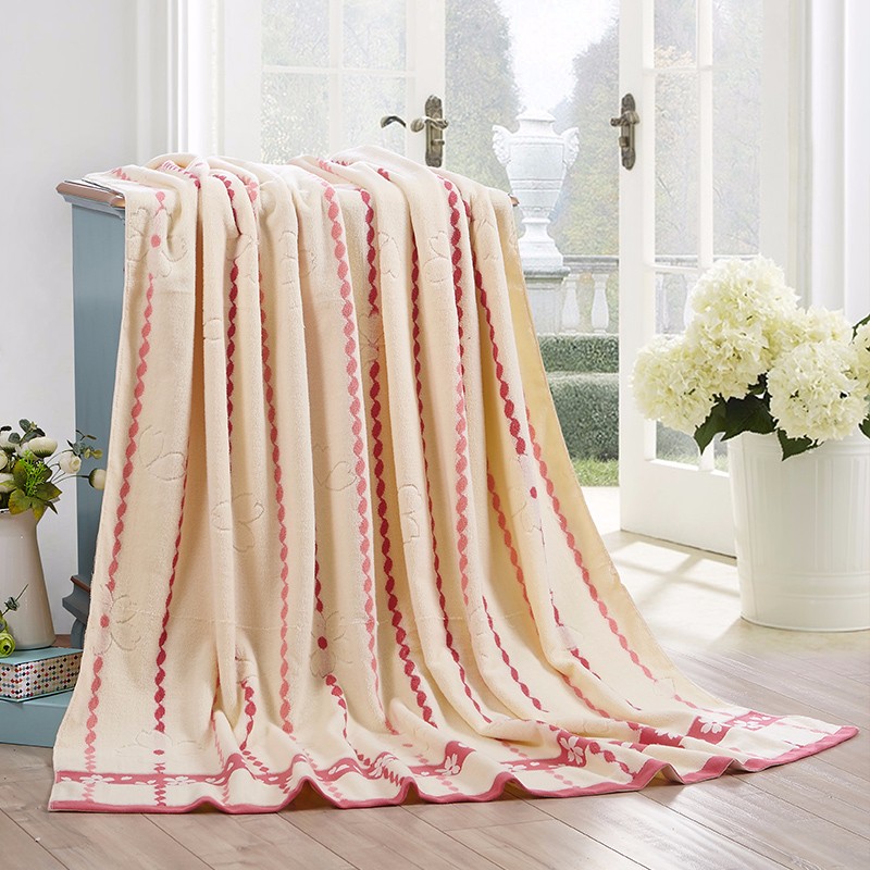 精梳棉毛巾被儿童成人家用被办公室午休休闲被100%精梳棉150×200cm
