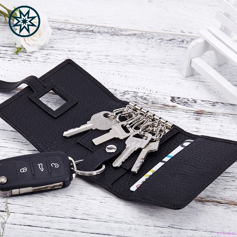 MAGIRARE   真皮钥匙包商务风男士钥匙包耐磨大容量钥匙包带卡位钥匙包 水软皮