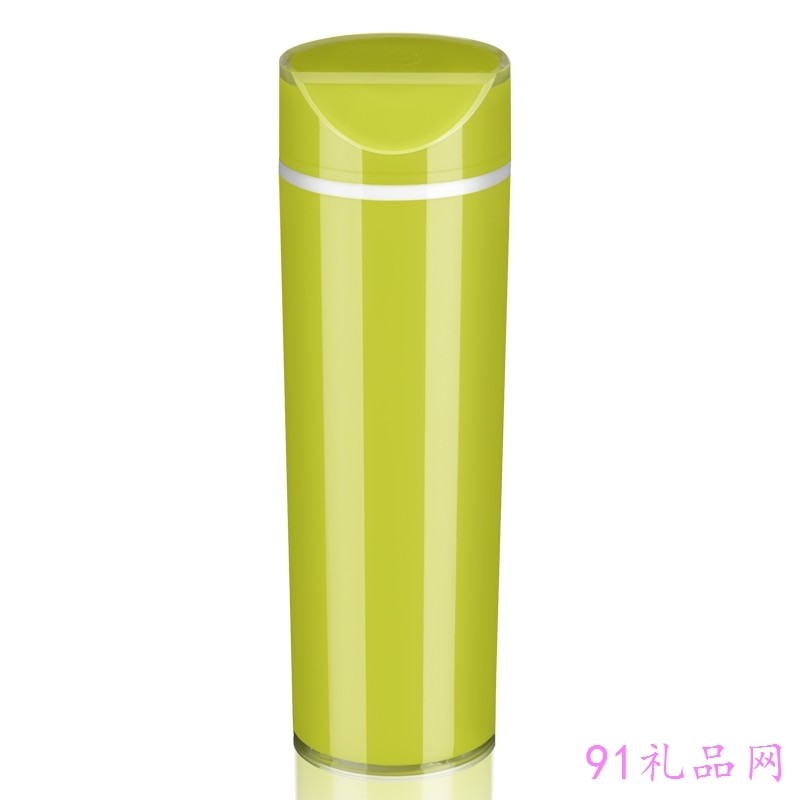 Ms.Color随身杯 双层塑料杯 情人节生日礼物男女士情侣杯 苹果绿